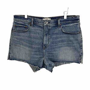 Abercrombie Shorts 33 Women Blue Cutoff Rainbow Heart Pride Mom Short High Rise